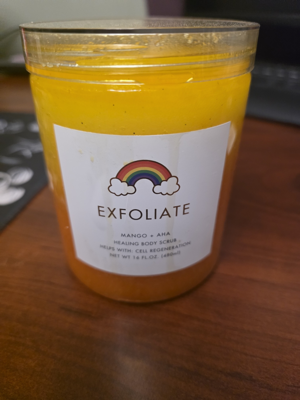Mango + AHA Healing Body Scrub - Bright Orange